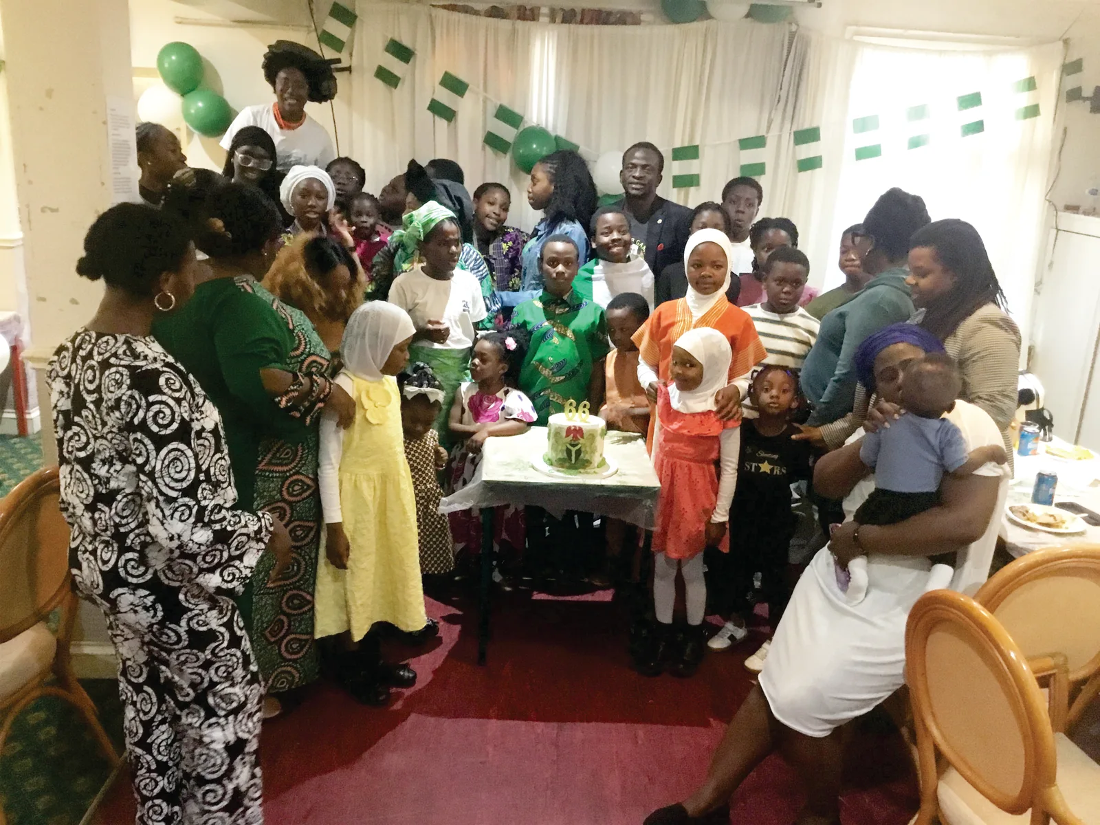 Children celebrating Nigeria at 66 in Liverpool.