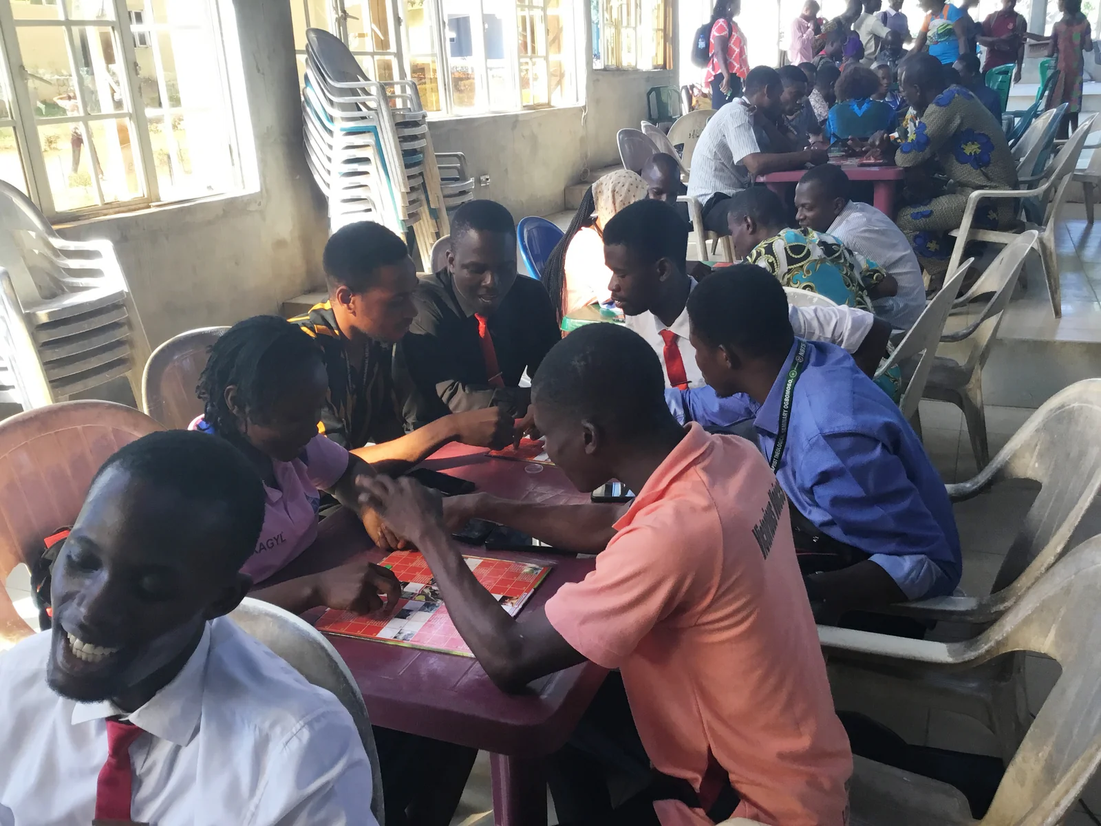 Nigerian Baptist Theological Seminary students playing Relationships Ludo.jpg