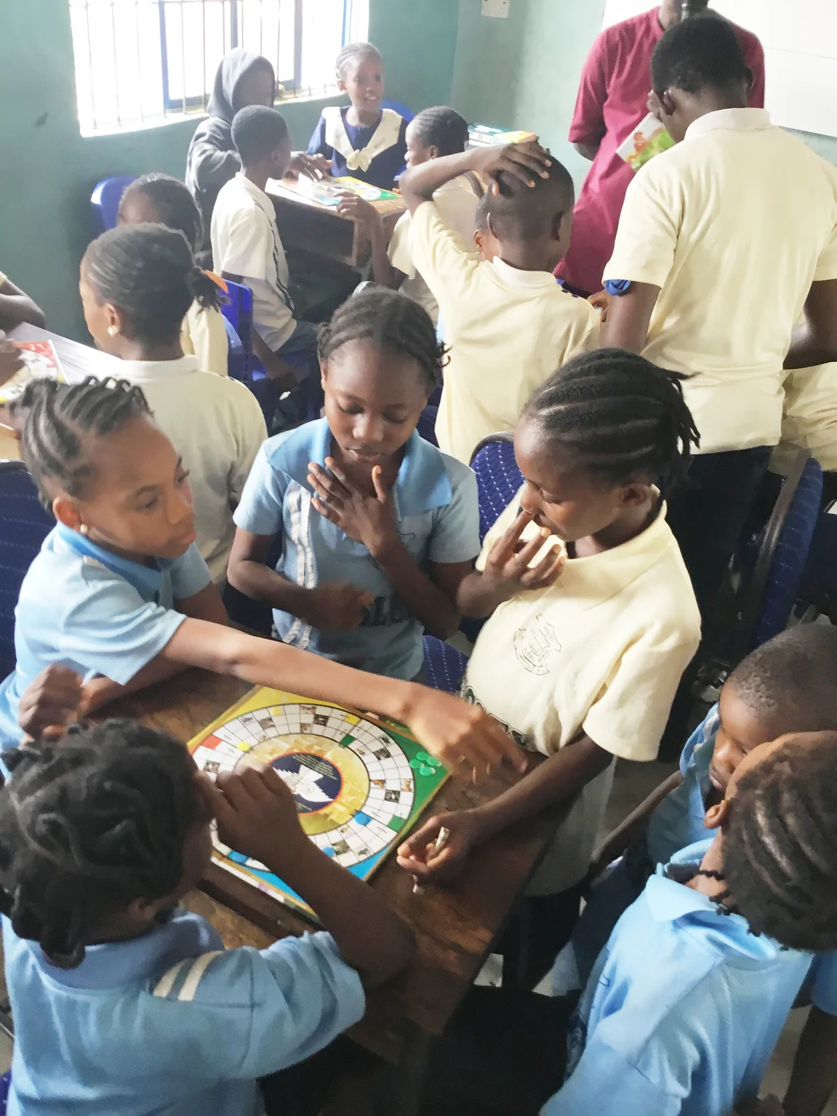 Students of Bestley College playing Redemption Ludo.jpg