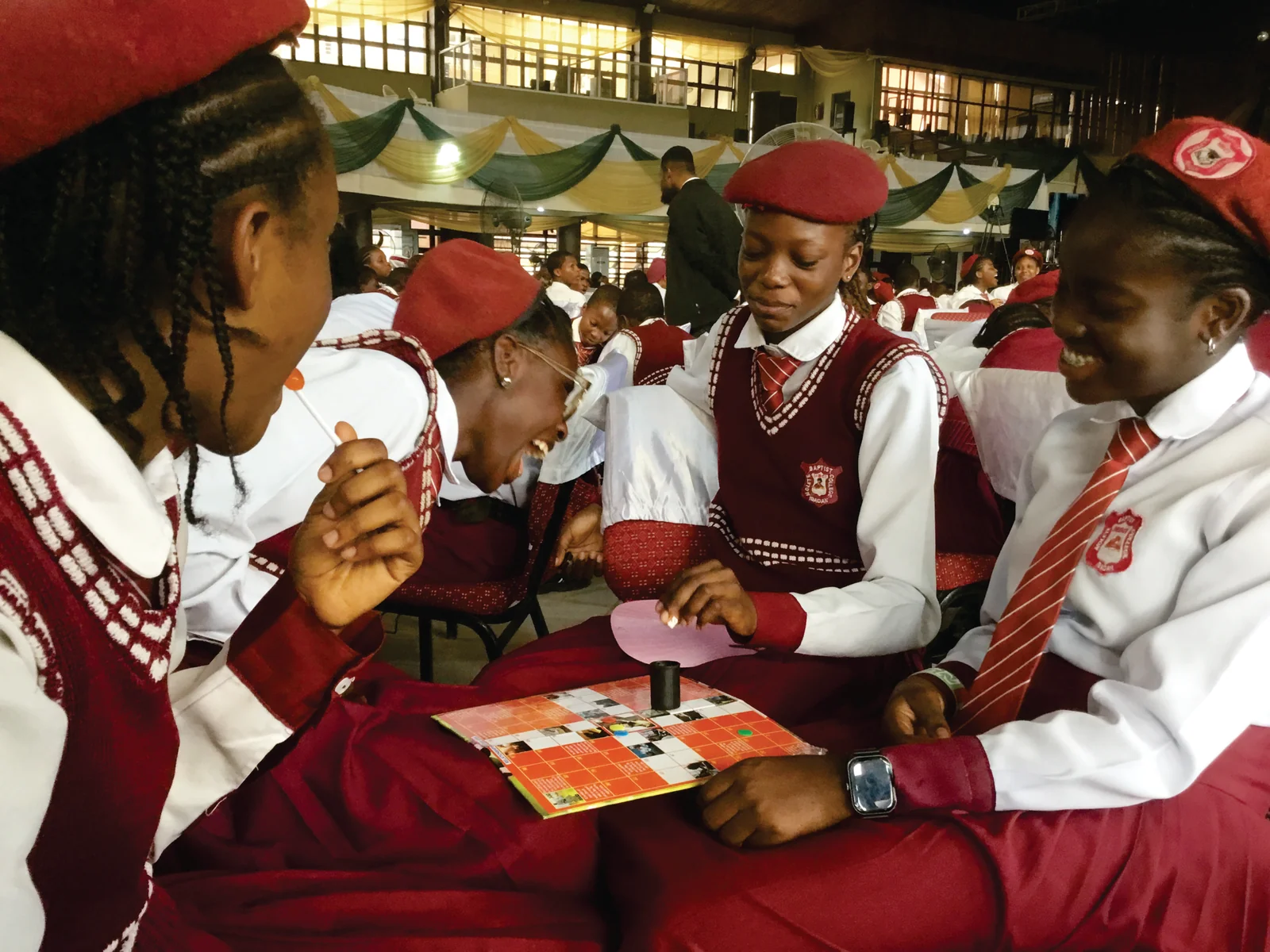 Students of Molete Baptist College enjoying our game.jpg