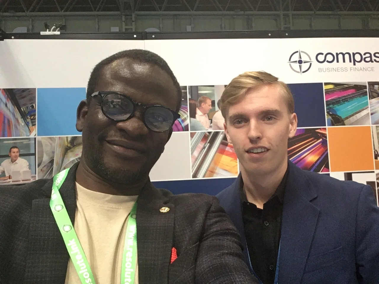With Alfie of Compass Finance, UK, at The Print Show 2026.