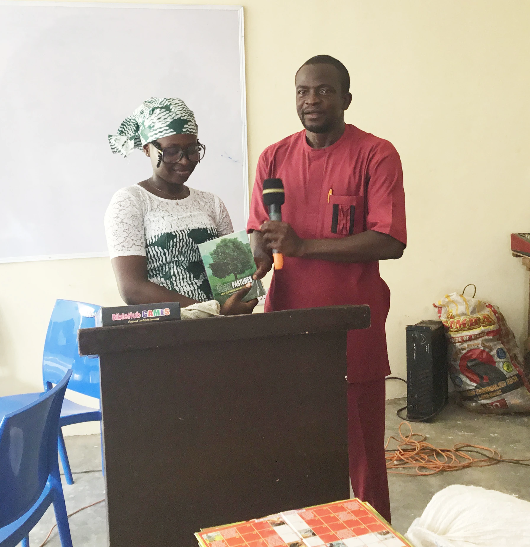 Beneficiary of free Green Pastures Bible distribution