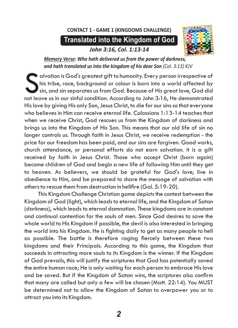 Christian Foundation course, page 3 of 12