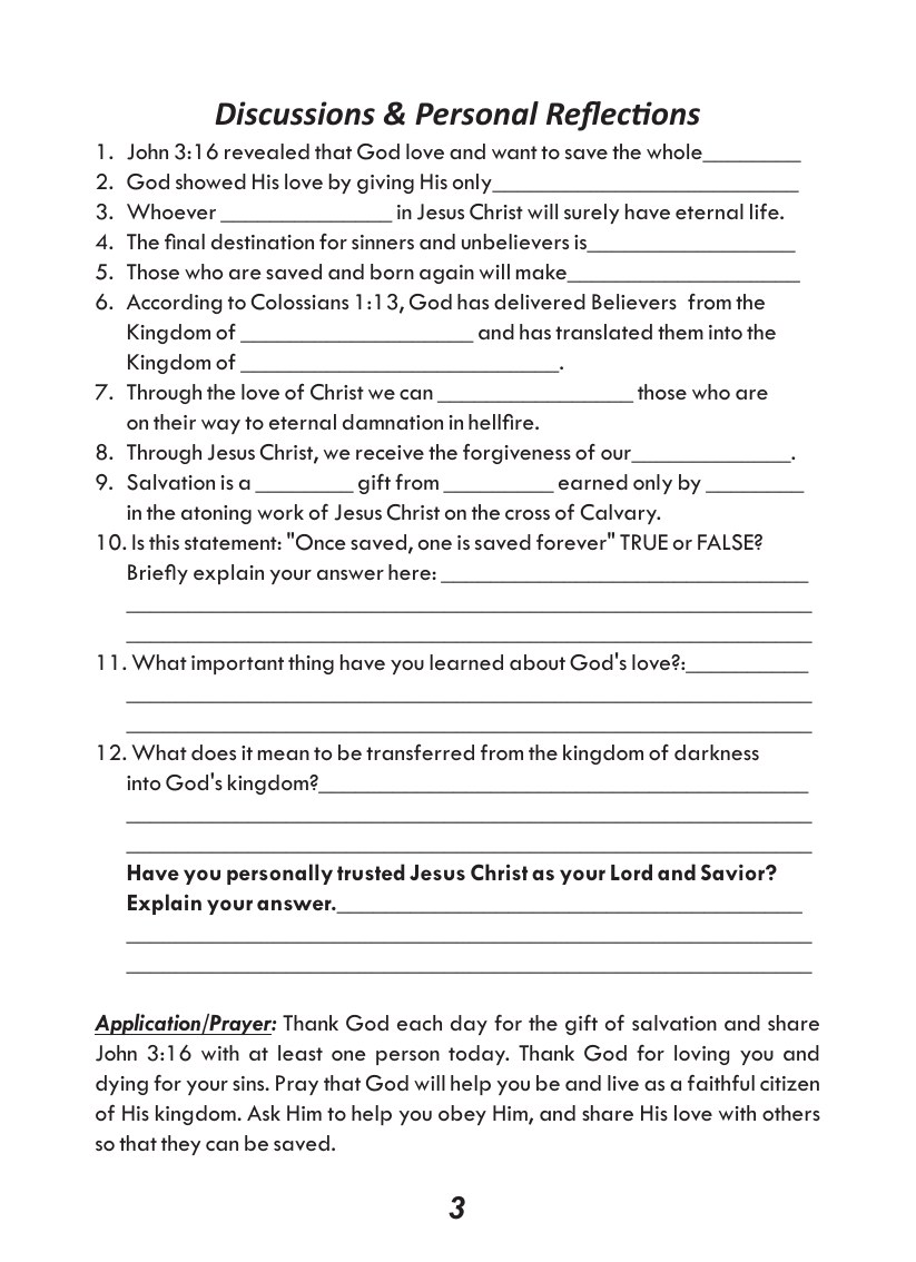 Christian Foundation course, page 4 of 12