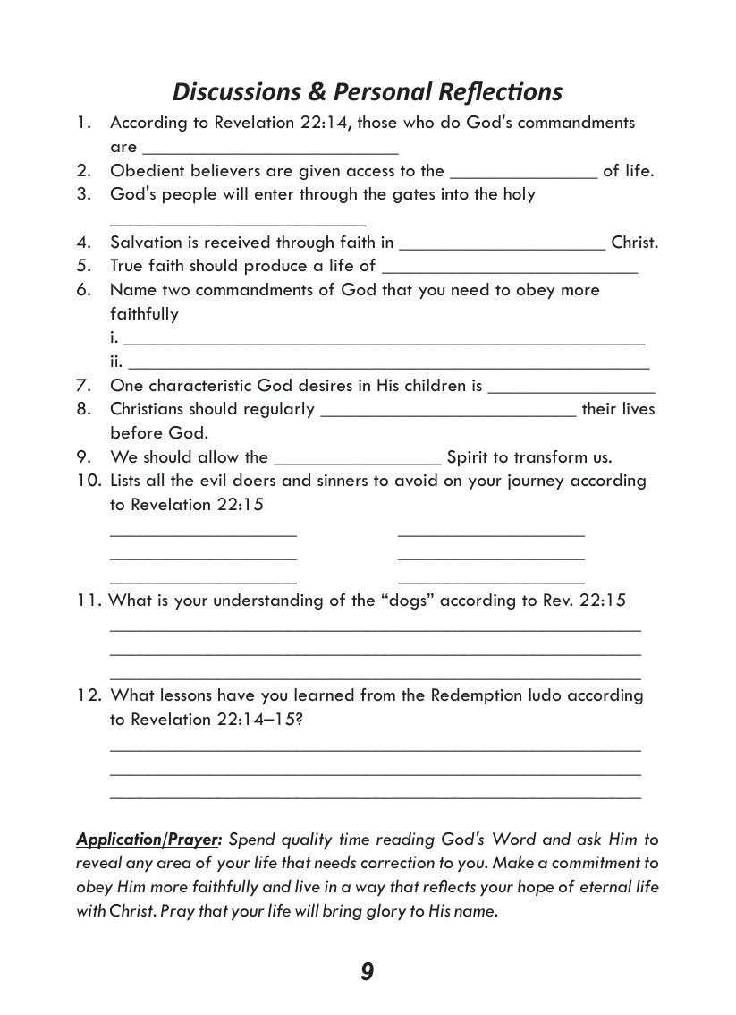 Christian Foundation course, page 10 of 12