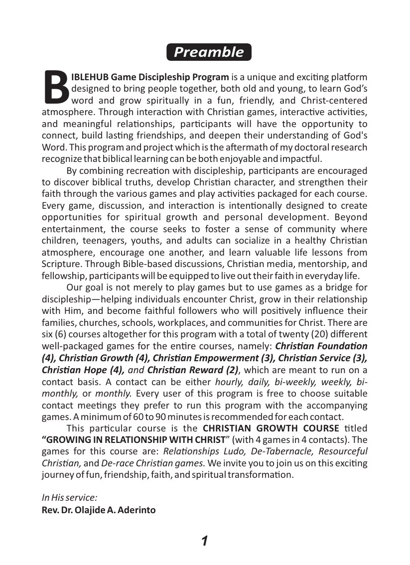 Christian Growth course, page 2 of 12