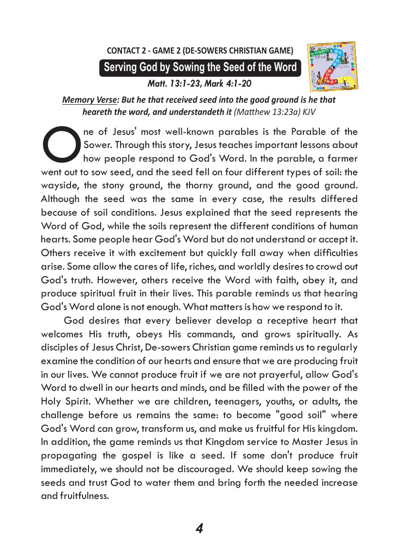 Christian Service course, page 5 of 10