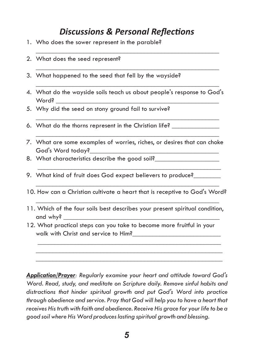 Christian Service course, page 6 of 10