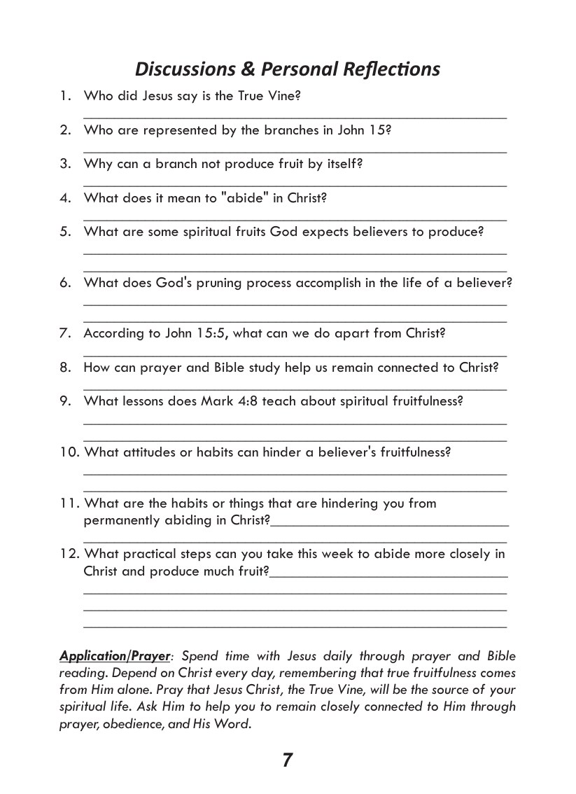 Christian Service course, page 8 of 10