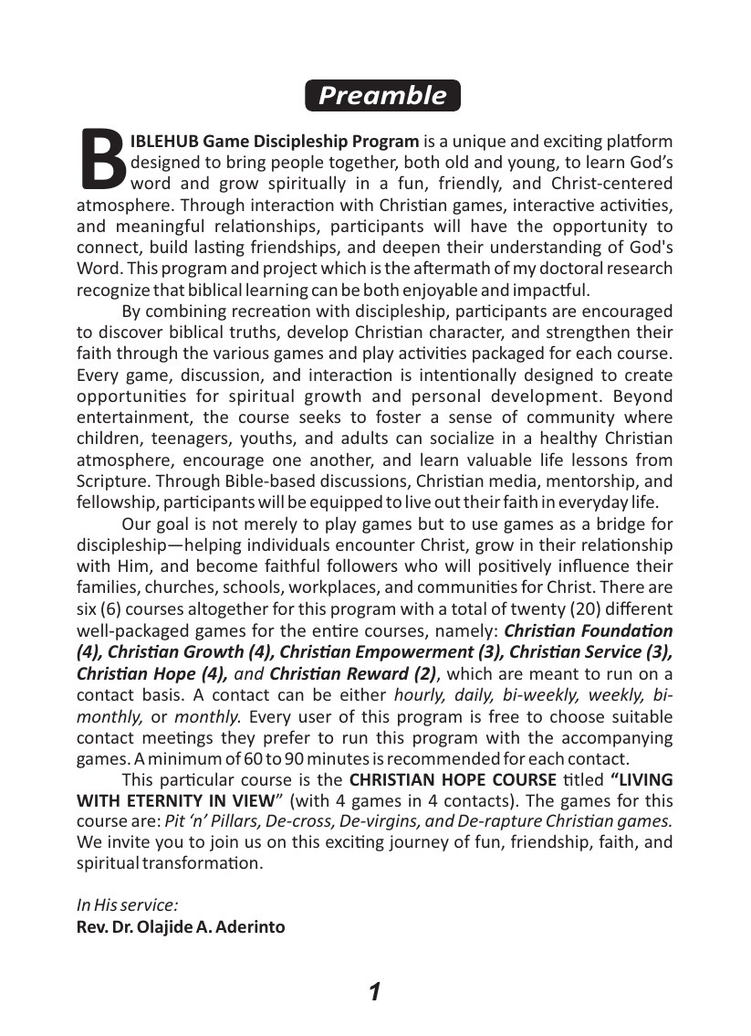 Christian Hope course, page 2 of 12