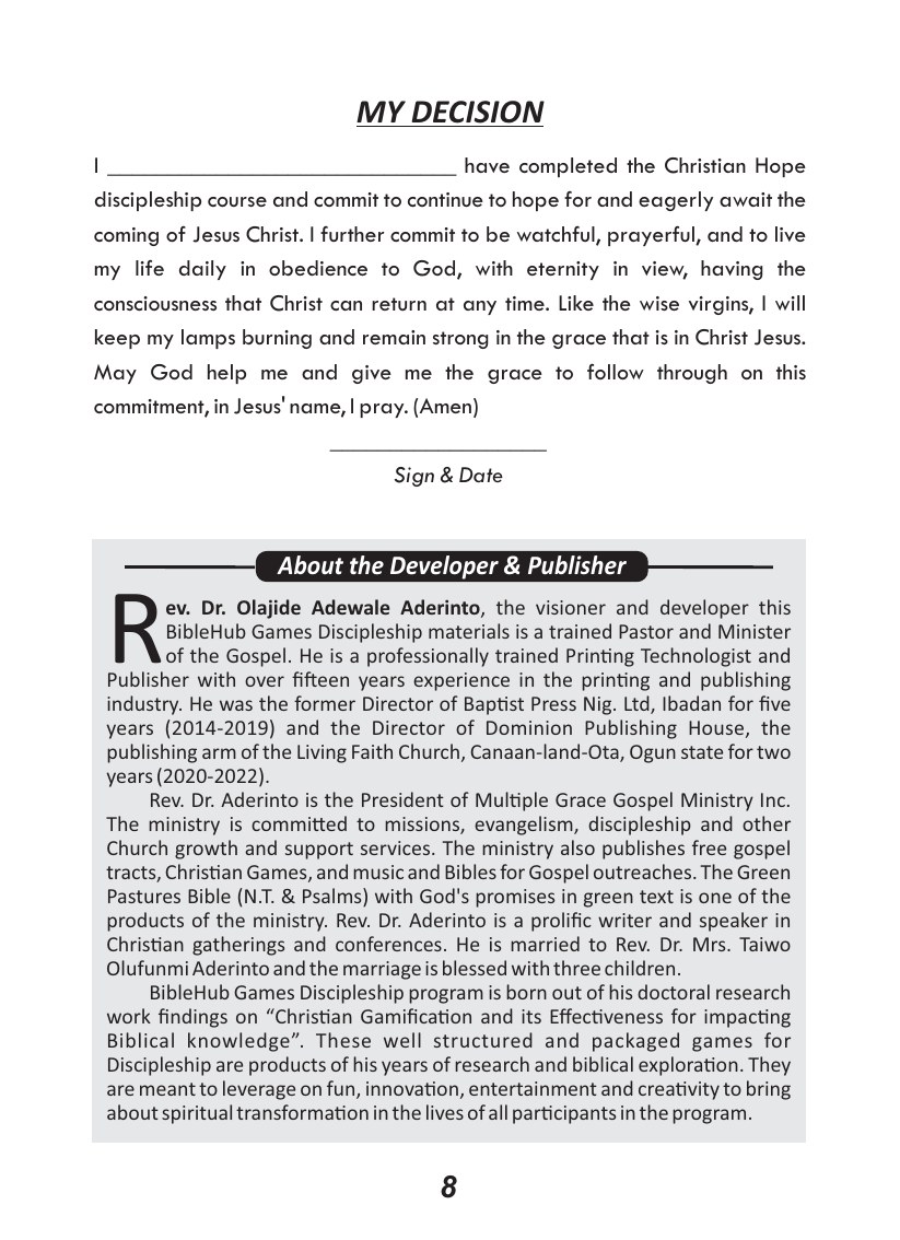 Christian Hope course, page 11 of 12